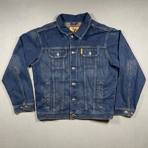 Cinch Denim Jacket Mens Large Blue Iowa Show Circuit Champion Western MW11224002